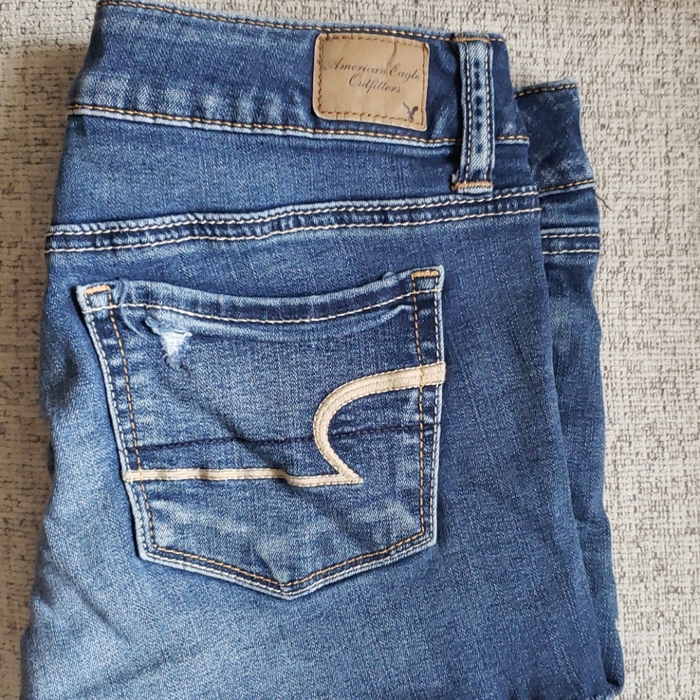 AE midi jean shorts